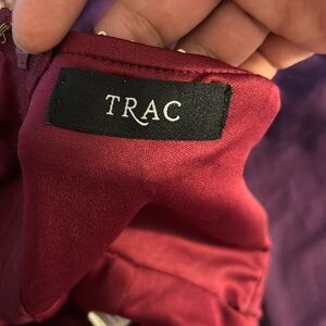 Maroon and rose gold sequenced dress